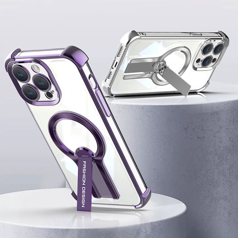 Magnetische Handyhülle mit Ständer und glänzender Oberfläche
