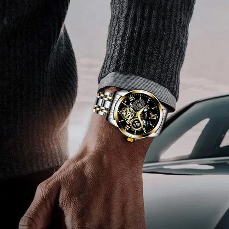 ⌚️💦 Herren-Automatikuhr mit Skelett-Dial: Wasserdicht, alltagstauglich & langlebig. Präzision sichtbar – für Abenteuer & Business! 💎🔧