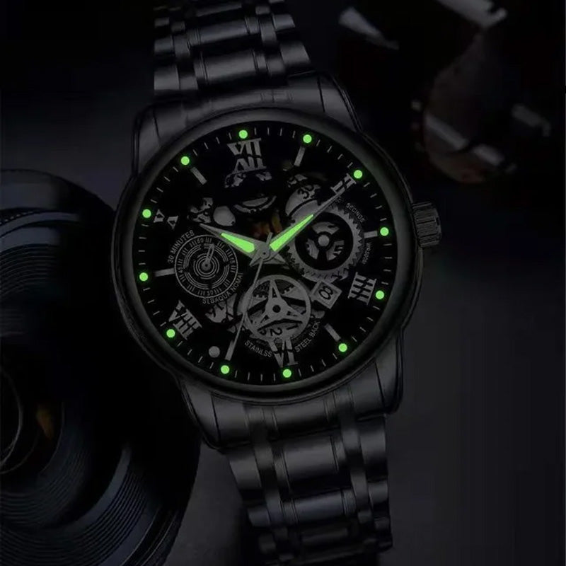 ⌚️💦 Herren-Automatikuhr mit Skelett-Dial: Wasserdicht, alltagstauglich & langlebig. Präzision sichtbar – für Abenteuer & Business! 💎🔧