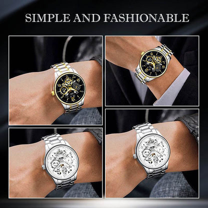 ⌚️💦 Herren-Automatikuhr mit Skelett-Dial: Wasserdicht, alltagstauglich & langlebig. Präzision sichtbar – für Abenteuer & Business! 💎🔧