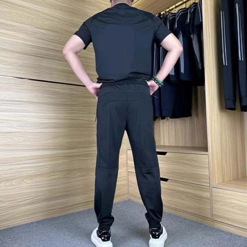 👖50% RABATT! ✨ 💐Lässiges Stretch-Set für Herren aus Eisseide mit T-Shirt und Hose
