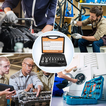 🔧 50% RABATT! 🔩 44‑tlg. Gewindeprüfer – Für Schrauben, Muttern & Gewindebohrungen ✨