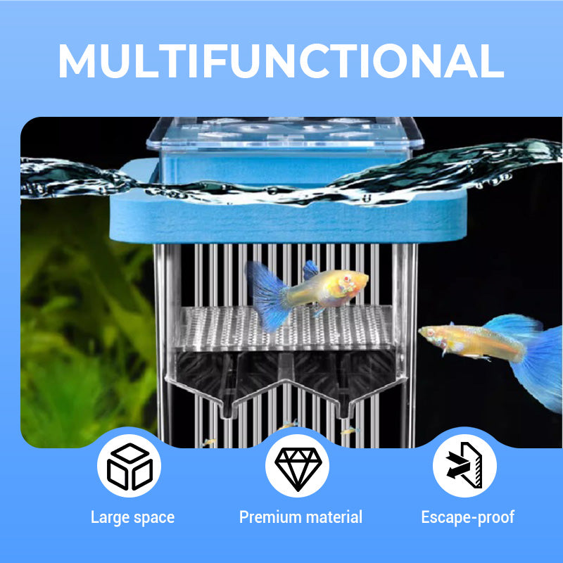 🐟💧 Nur für kurze Zeit zum halben Preis! 4-lagiger, abnehmbarer Acryl-Fischbrutkasten 🛡️ — Mit Schutzfunktion für sichere Aufzucht Ihrer Jungfische 🐠✨
