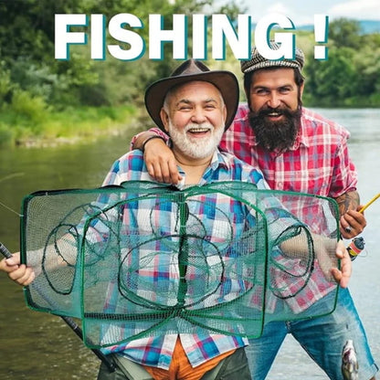 🚨 50% RABATT! 🚨 Automatisches Klapp-Netz für Angler - Verstärktes Fangnetz aus Nylon, Keschernetz mit Teleskopstiel 🎣✨