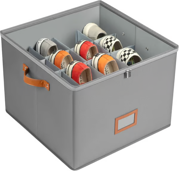 👟 50% RABATT! 🧺 Schuh-Aufbewahrungsbox aus Stoff – Zusammenklappbar, staubdicht & atmungsaktiv – Ideal für Schränke & Schlafzimmer ✨