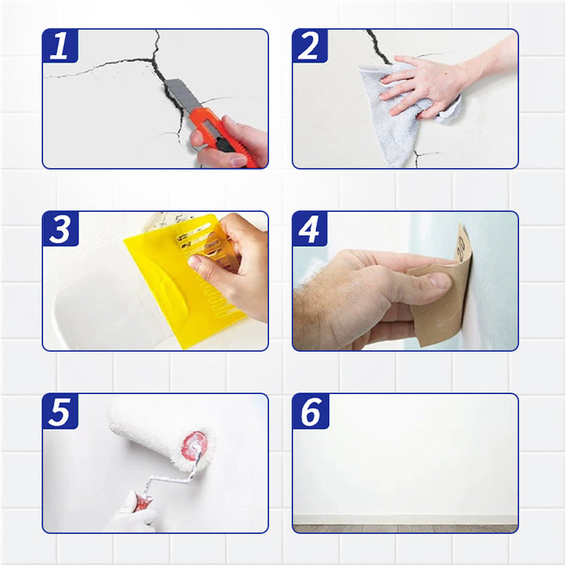 🔈🔈Zeitbegrenztes Angebot - 60% Rabatt🔥Elastischer rissüberbrückender Wandreparaturpaste