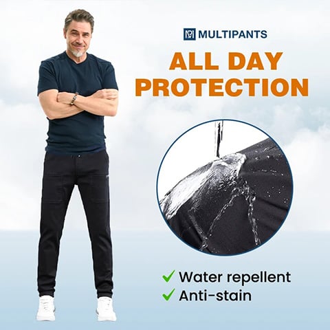 🔥Letzter Tag im Angebot: 65 % Rabatt!🔥MultiPants – Strapazierfähige Cargohose mit hohem Stretchanteil und vielen Taschen.