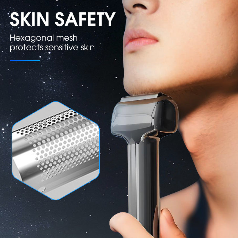 🪒 Wiederaufladbarer Folienrasierer für Herren – 60 Min Akku, IPX6 & kabellose Rasuraschbar & Flüsterleise für empfindliche Haut 🧔⚡