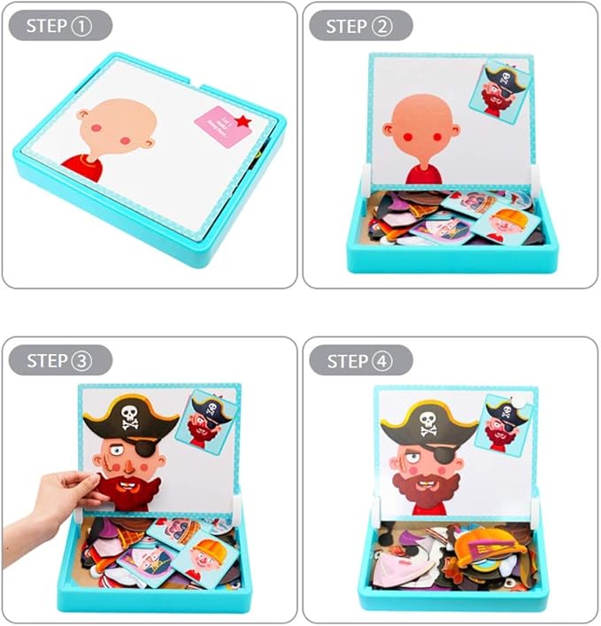 🔥🎨Magnetisches Puzzle zum Anziehen von Gesichtern für Kinder im Vorschulalter