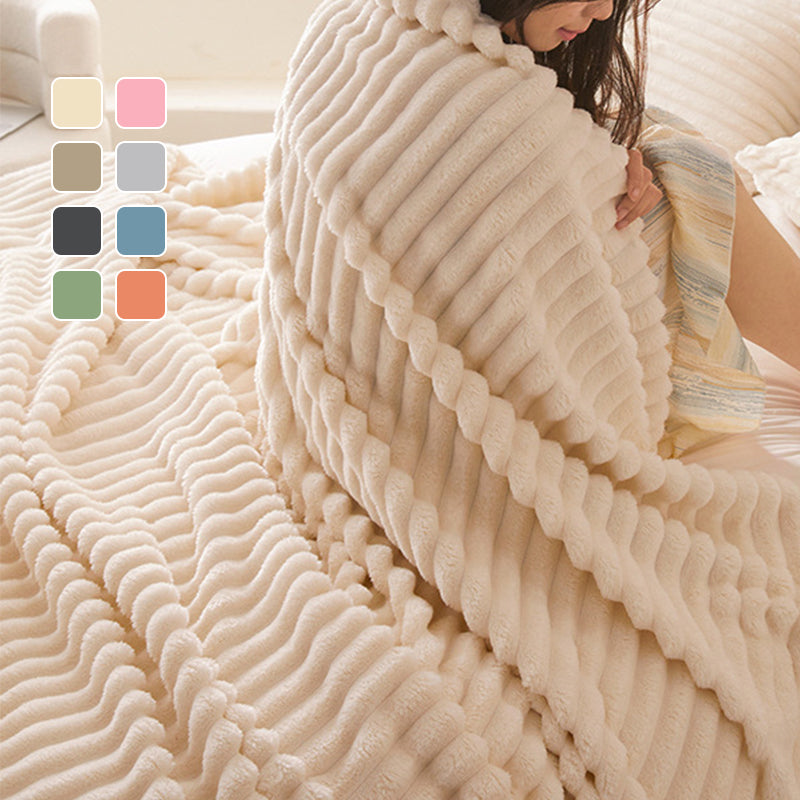 🎁Letzter Tag Sonderpreis: €25,99!!🎅Superweiche Fell-Rippfleece-Decke⛄🔥