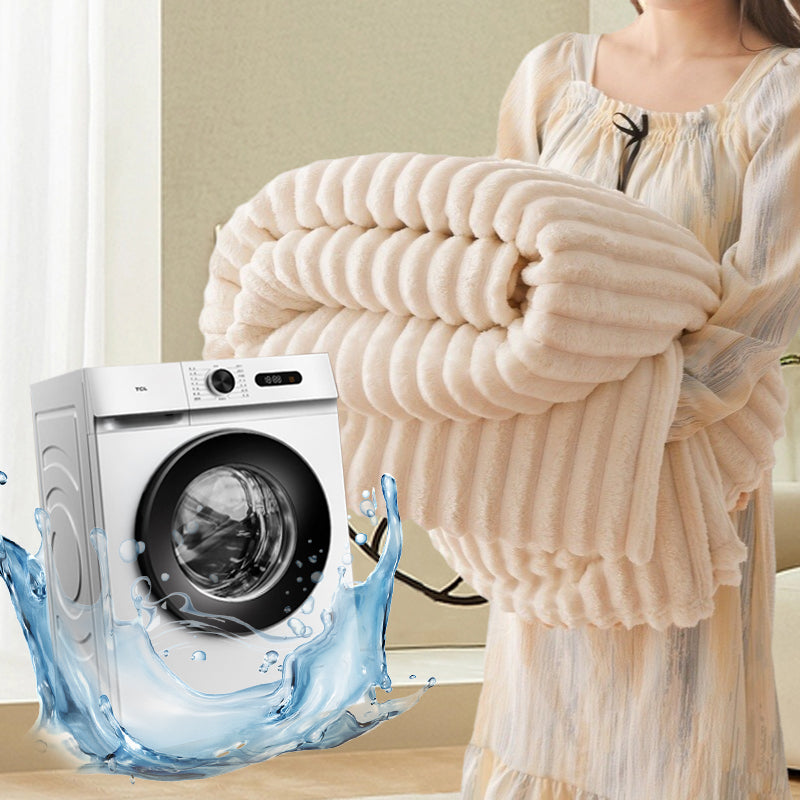 🎁Letzter Tag Sonderpreis: €25,99!!🎅Superweiche Fell-Rippfleece-Decke⛄🔥