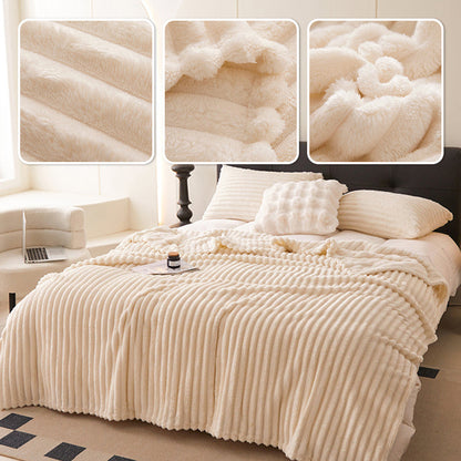 🎁Letzter Tag Sonderpreis: €25,99!!🎅Superweiche Fell-Rippfleece-Decke⛄🔥