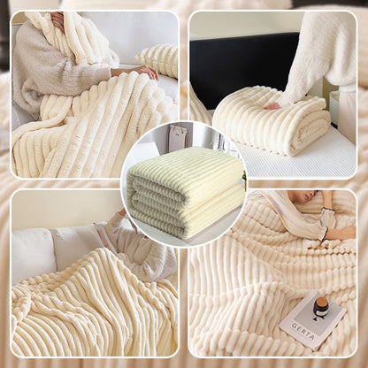 🎁Letzter Tag Sonderpreis: €25,99!!🎅Superweiche Fell-Rippfleece-Decke⛄🔥