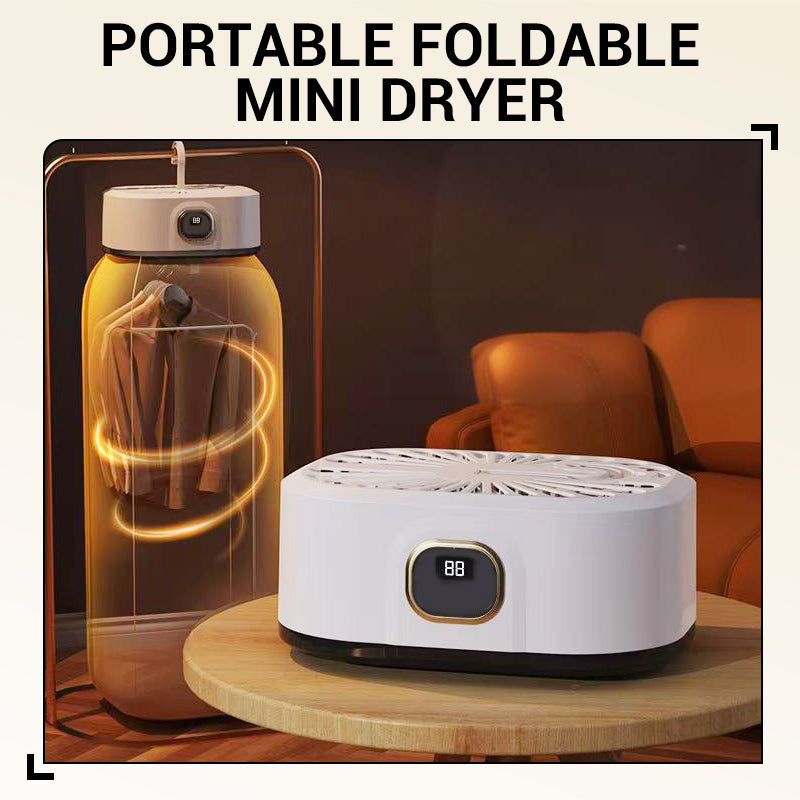 🌀 LETZTER TAG 60% RABATT! ✨ Tragbarer Faltbarer Mini-Trockner - Schnelle Trocknung mit 3 Temperaturstufen & USB-Aufladung für Reise & Zuhause 🌬️🔌