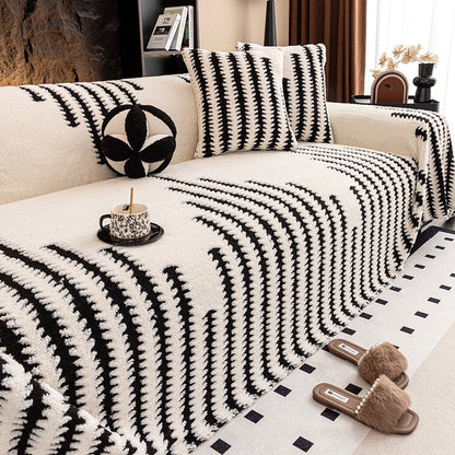 🛋️ 50% RABATT 2026! ✨ Plüsch Sofaüberwurf - Extra Dicke & Rutschfeste Decke mit Elastischen Kanten für Herbst und Winter 🍂❄️
