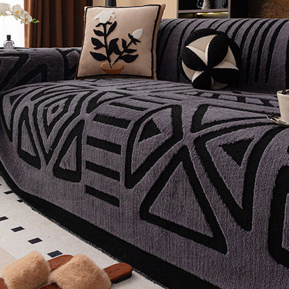 🛋️ 50% RABATT 2025! ✨ Plüsch Sofaüberwurf - Extra Dicke & Rutschfeste Decke mit Elastischen Kanten für Herbst und Winter 🍂❄️