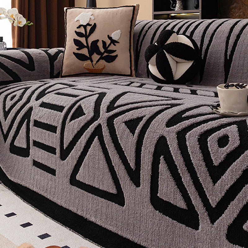 🛋️ 50% RABATT 2025! ✨ Plüsch Sofaüberwurf - Extra Dicke & Rutschfeste Decke mit Elastischen Kanten für Herbst und Winter 🍂❄️