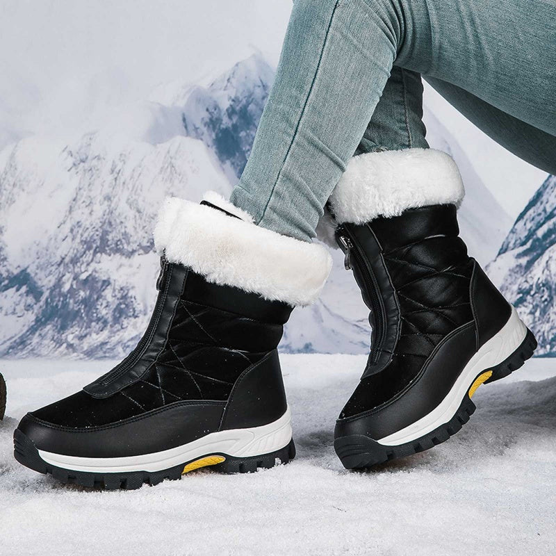 🔥🔥Kostenloser Versand💝👢Rutschfeste, warme Schneestiefel mit Reißverschluss für Damen✨