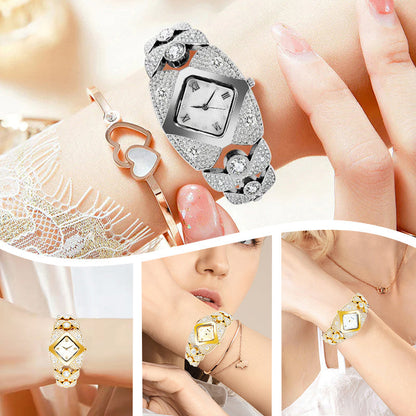 ⌚✨ 50% RABATT! Retro-Quarz-Armbanduhr mit funkelnden Strasssteinen – Elegant, glamourös & perfekt für festliche Anlässe ✨