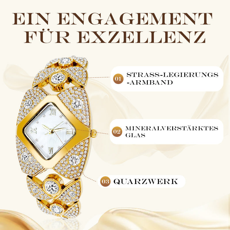 ⌚✨ 50% RABATT! Retro-Quarz-Armbanduhr mit funkelnden Strasssteinen – Elegant, glamourös & perfekt für festliche Anlässe ✨
