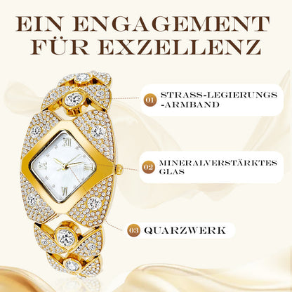 ⌚✨ 50% RABATT! Retro-Quarz-Armbanduhr mit funkelnden Strasssteinen – Elegant, glamourös & perfekt für festliche Anlässe ✨