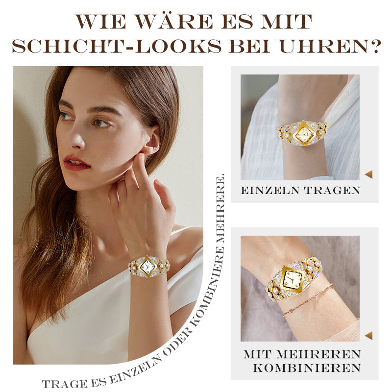 ⌚✨ 50% RABATT! Retro-Quarz-Armbanduhr mit funkelnden Strasssteinen – Elegant, glamourös & perfekt für festliche Anlässe ✨