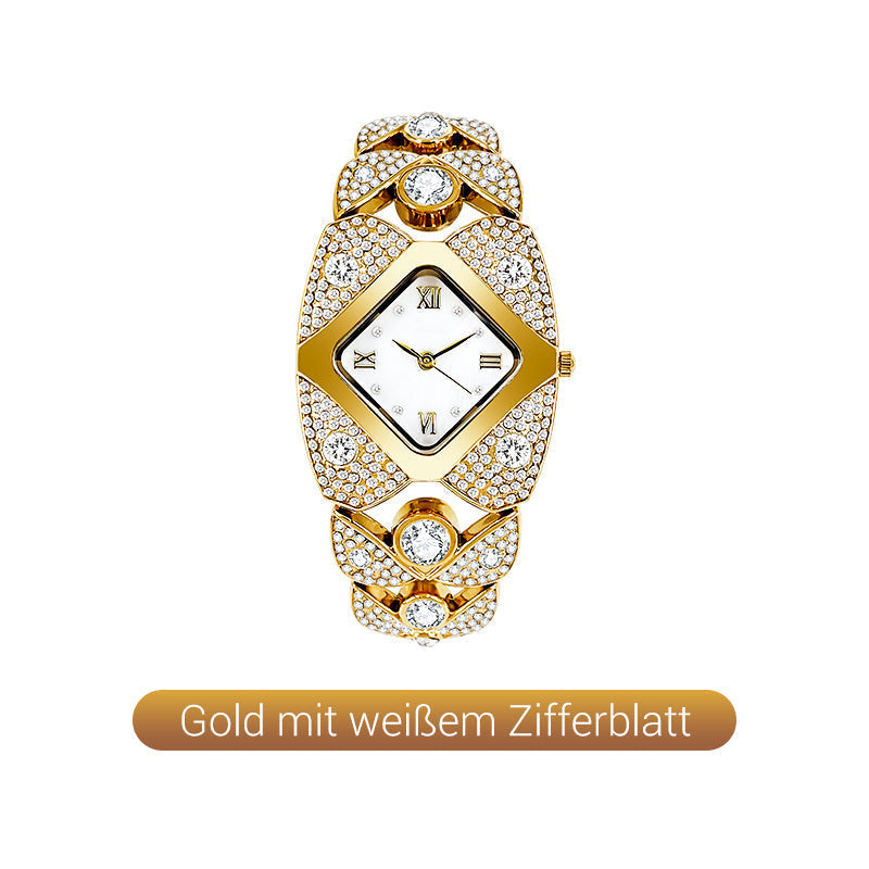 ⌚✨ 50% RABATT! Retro-Quarz-Armbanduhr mit funkelnden Strasssteinen – Elegant, glamourös & perfekt für festliche Anlässe ✨