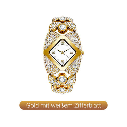⌚✨ 50% RABATT! Retro-Quarz-Armbanduhr mit funkelnden Strasssteinen – Elegant, glamourös & perfekt für festliche Anlässe ✨