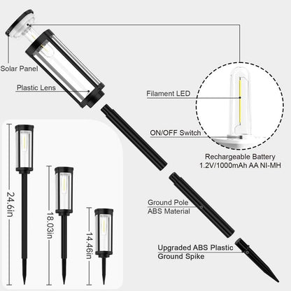 🔥2026 HEISSER VERKAUF🔥Solar-Gartenbeleuchtung – Retro-Design, 12–14 Stunden Leuchtdauer & IP65 wasserdicht