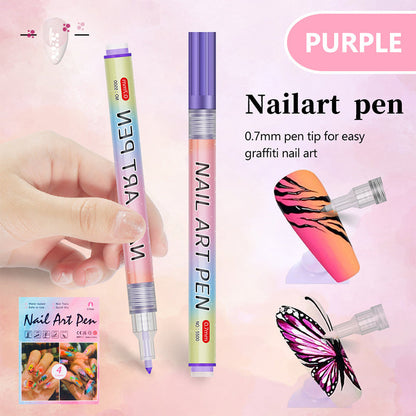 🎁Weihnachtsgeschenk🎄12-farbiger Profi-Nagellackstift-Set