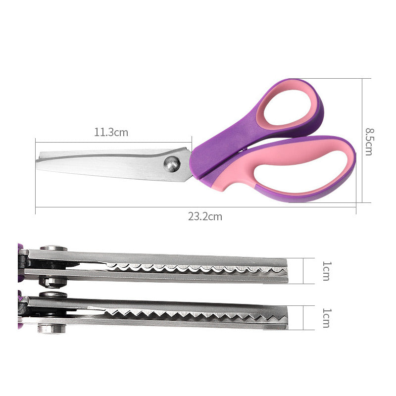 ✂️ 50% RABATT! 🧵 Multifunktionale Zickzack-Schere – Gezackte Klingen, präzise & langlebig – Ideal für Stoffe, Nähprojekte & Bastelarbeiten ✨