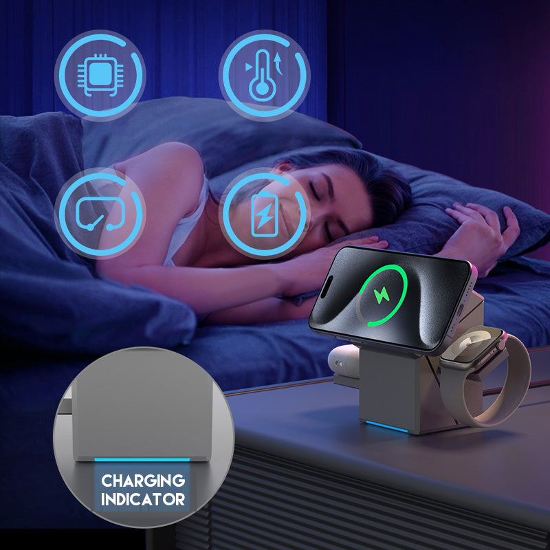 58 % Rabatt 🔥 Heiße Angebote – 3-in-1 faltbare magnetische kabellose Ladestation