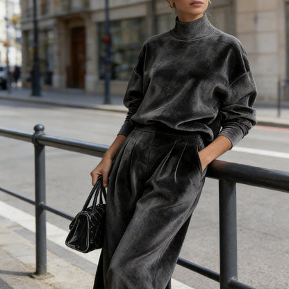 🎉 Neujahrsgeschenk – 50% RABATT!🧥 Damen-Freizeit-Zweiteiler: Warmes Oberteil + Weite Hose – mühelos stylisch & bequem (kein Kombinieren nötig!)