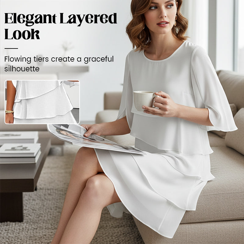 💎 60% RABATT! 💎 Elegantes, mehrlagiges Rüschenkleid für Damen – Pflegeleicht, vielseitig & perfekt für jeden Anlass 💃✨