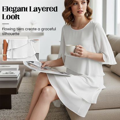 💎 60% RABATT! 💎 Elegantes, mehrlagiges Rüschenkleid für Damen – Pflegeleicht, vielseitig & perfekt für jeden Anlass 💃✨