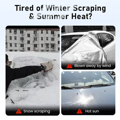 🚗🛡️ 50% RABATT! Allwetter-Windschutzscheibenabdeckung – Verstärkte Schneeschutzfunktion für jede Wetterlage – Perfekt für Eis, Schnee, Frost & Sonnenschutz ✨