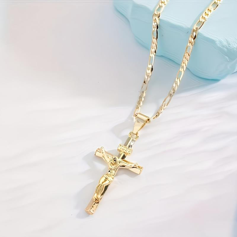 Kette mit Kreuz-Anhänger – Goldfarben ✝️💛Die Veranstaltung findet derzeit statt.