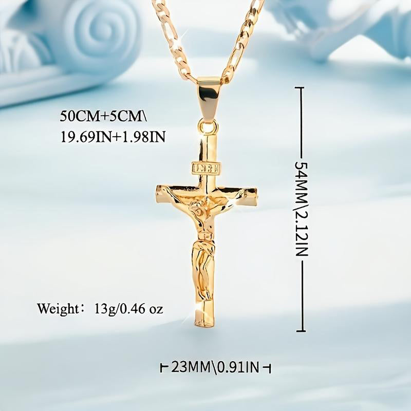 Kette mit Kreuz-Anhänger – Goldfarben ✝️💛Die Veranstaltung findet derzeit statt.