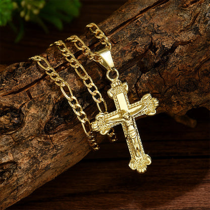 Kette mit Kreuz-Anhänger – Goldfarben ✝️💛Die Veranstaltung findet derzeit statt.