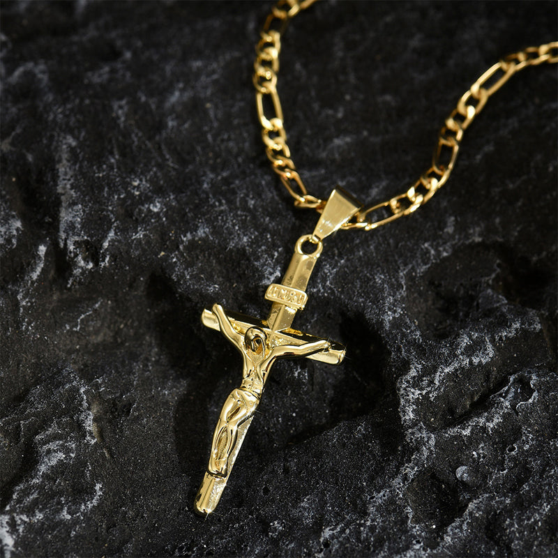 Kette mit Kreuz-Anhänger – Goldfarben ✝️💛Die Veranstaltung findet derzeit statt.