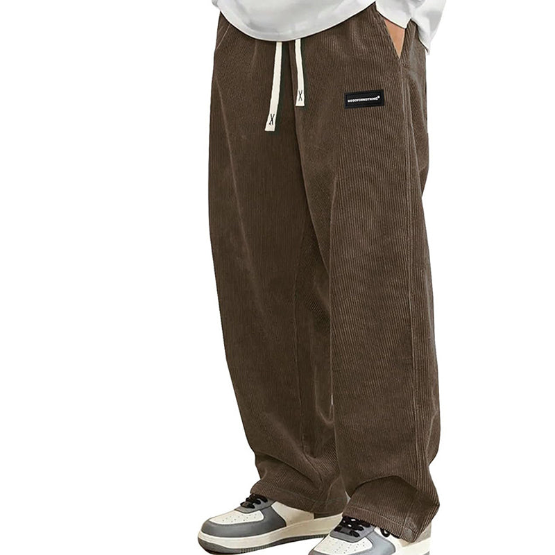 🔥Solange der Vorrat reicht 40 % Rabatt!🎉Herrenhose mit lockerer Passform, Kordelzug und Taschen