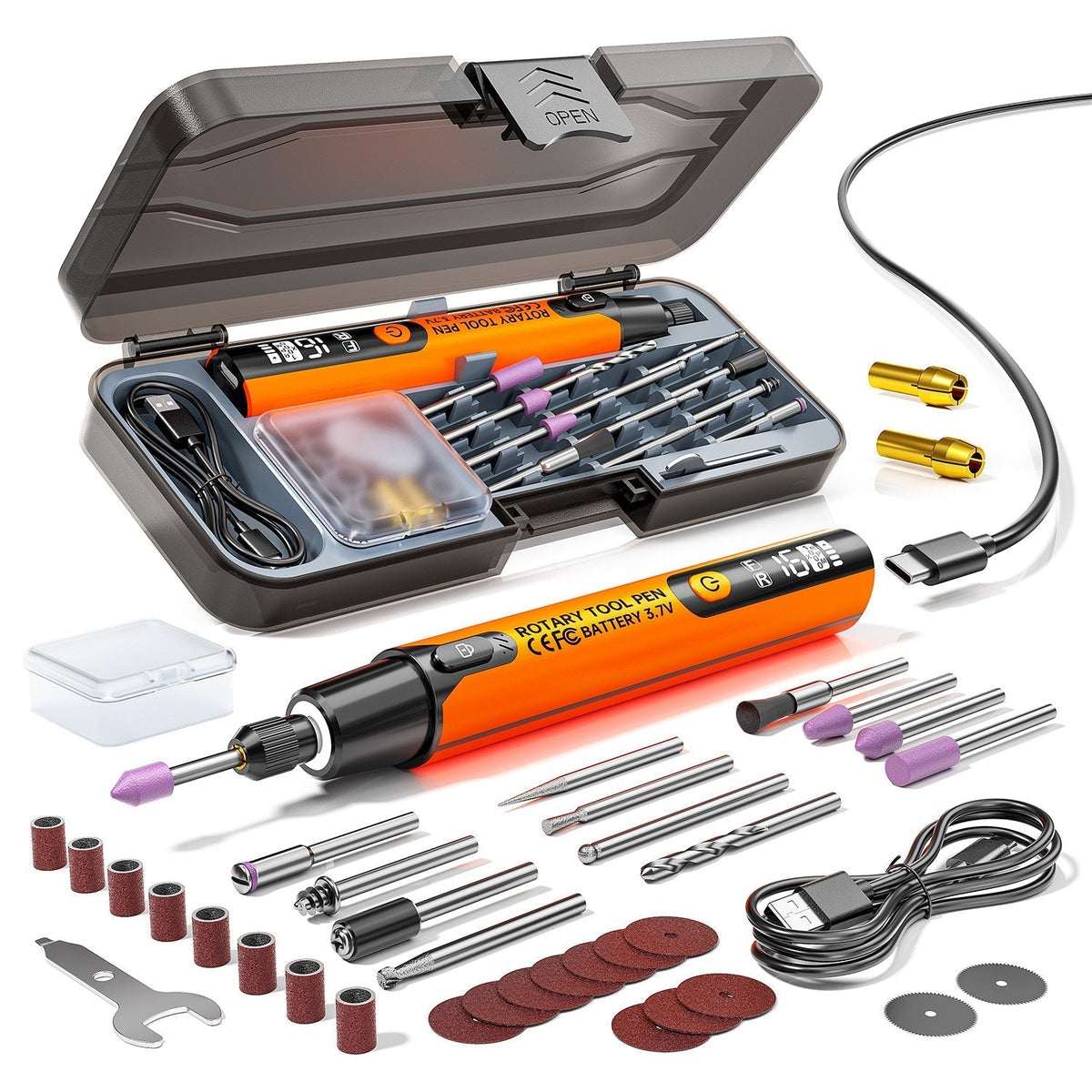 🛠️ 50% RABATT! 💎 Tragbares elektrisches Polier- & Schleifset – Vielseitig & leistungsstark – Ideal für Heimwerker & Profis – für Metall, Holz, Kunststoff & mehr 🔧✨