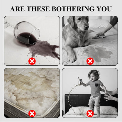 ⏳Zeitlich begrenzt 50 % Rabatt💥💥Wasserdichte Wattierte Matratzenauflage & Kissenbezüge Set