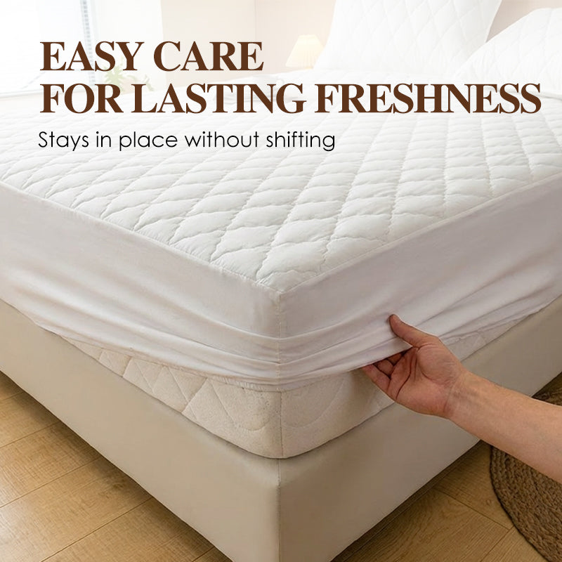 ⏳Zeitlich begrenzt 50 % Rabatt💥💥Wasserdichte Wattierte Matratzenauflage & Kissenbezüge Set