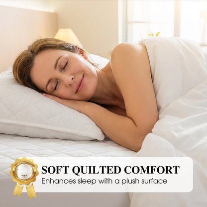 ⏳Zeitlich begrenzt 50 % Rabatt💥💥Wasserdichte Wattierte Matratzenauflage & Kissenbezüge Set