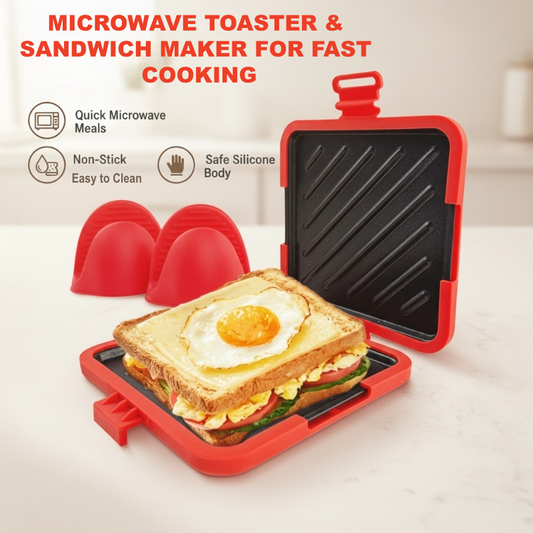🥪 50% RABATT! 🔥 Mikrowellen-Toaster & Sandwichmaker – Schnelle 3-Minuten-Zubereitung, Antihaft-Beschichtung & Leichte Reinigung 💡