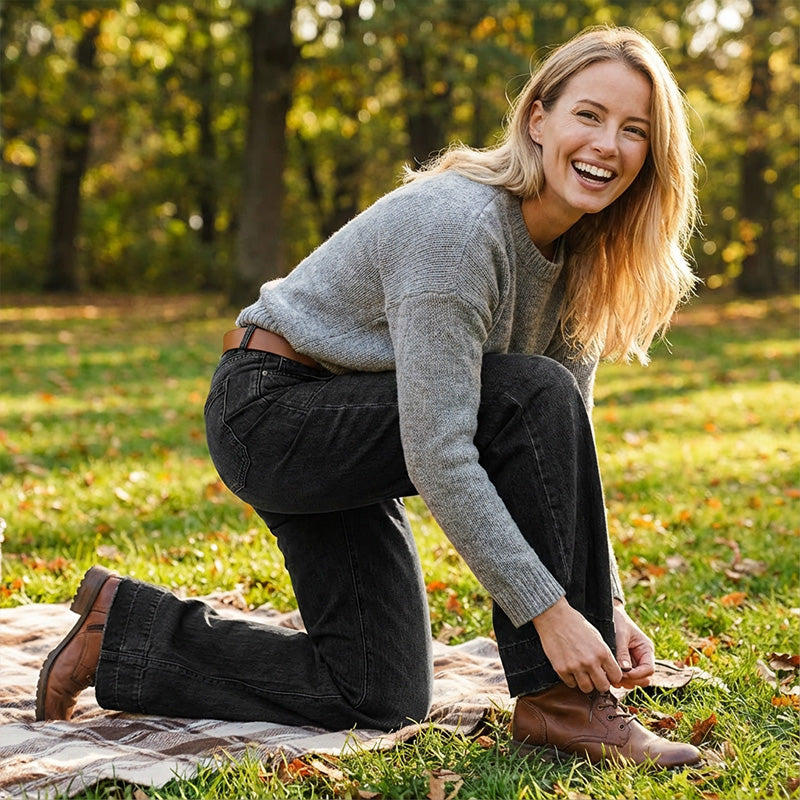 🎉Heißer Verkauf 50% RABATT👖 Damen Retro Flare Jeans – Vintage Wash, Stretch Denim & Hoher Bund für Perfekten Komfort ✨