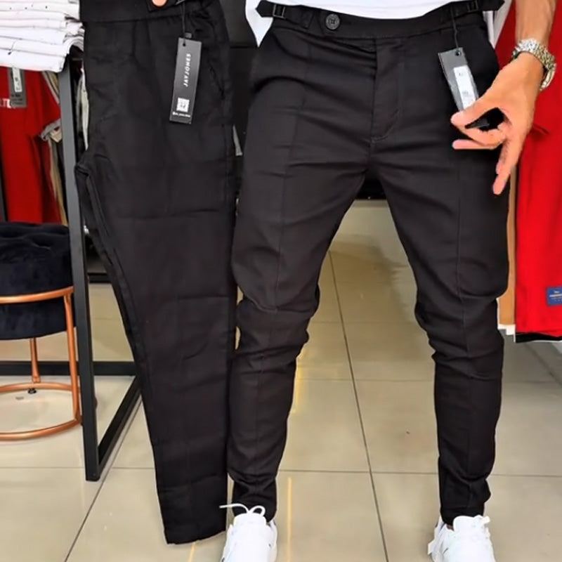 Herren Slim-Fit Hose mit verstellbarem Bund