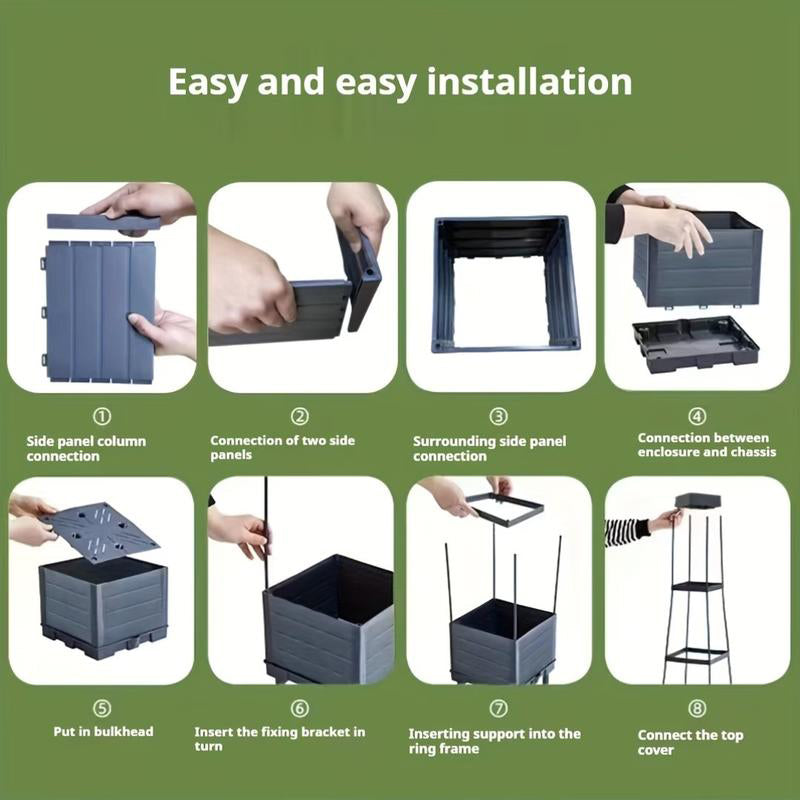 🌱 Gartenhochbeet Pflanzkästen mit Rankgitter｜Perfekt für Kletterpflanzen und Gemüseanbau