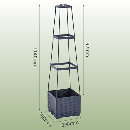 🌱 Gartenhochbeet Pflanzkästen mit Rankgitter｜Perfekt für Kletterpflanzen und Gemüseanbau